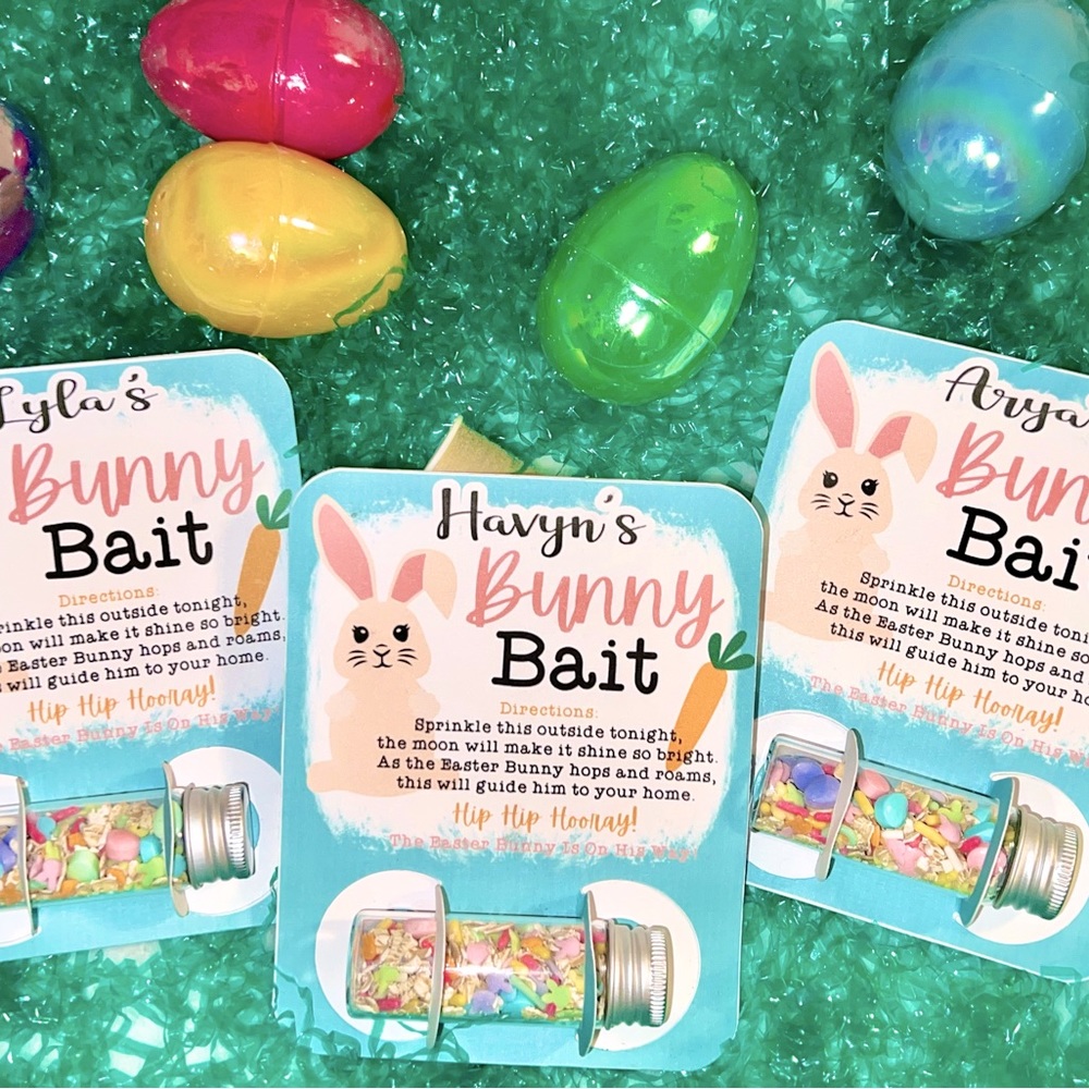 Bunny bait for children the day before Easter